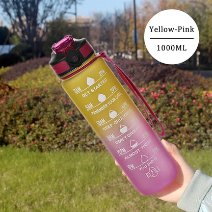 1 Liter Water Bottle Motivational Sport Water Bottle Leakproof Drinking Bottles Outdoor Travel Gym Fitness Jugs For Kitchen