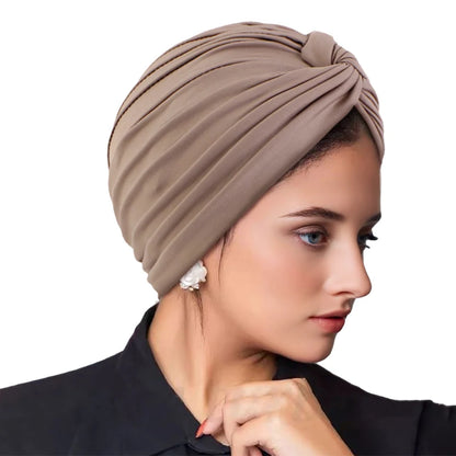 New Women Soft Elastic Ramadan Muslim Hijab Caps Fashion Women's Headscarf Solid Color Hair Care Turban Bonnet Chemotherapy Cap