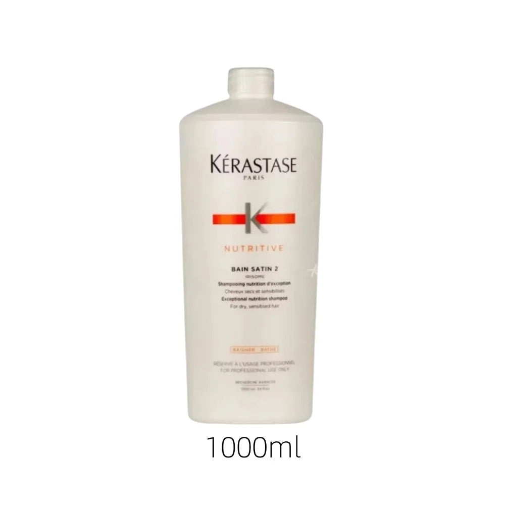 Kerastase Nutritive Bain Satin Shampoo 80/250ml, Gently Cleanses & Replenish Moisture, Shiny, Fine to Medium Dry Hair, Hair Care