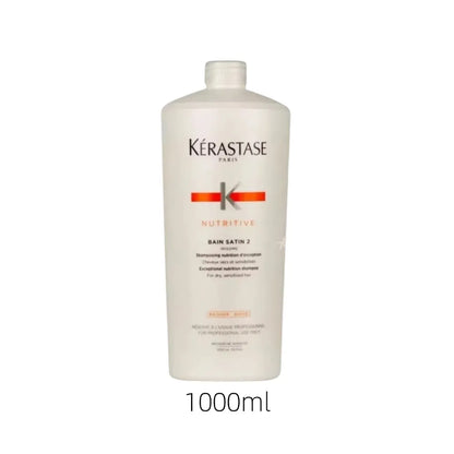Kerastase Nutritive Bain Satin Shampoo 80/250ml, Gently Cleanses & Replenish Moisture, Shiny, Fine to Medium Dry Hair, Hair Care