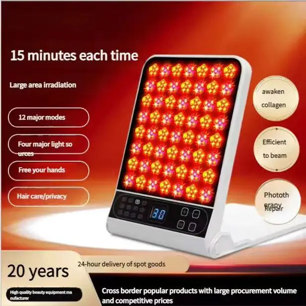 NEW Red Light Therapy Led Facial Infrared Panel 4 Wavelengths 415nm 590nm 630nm 850nm Light LED Beauty Devices for Face and Body