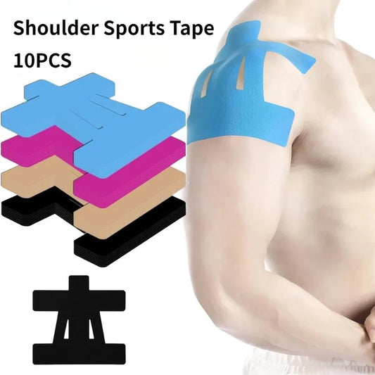 10PCS Kinesiology Tape for Shoulder Precut Shoulder Tape for Pain Relief Enhance Elastic Sports Tape for Pain Support