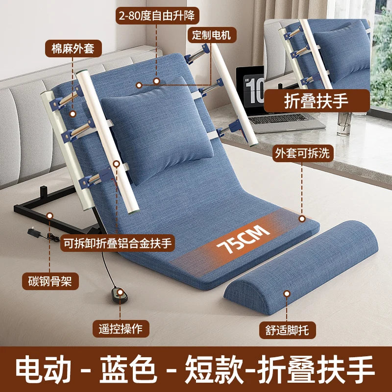 Elderly Electric Adjustable Bed - Home Hospital Use, 5-Position Lift Recliner, Remote Control, Back Massage, USB Charging