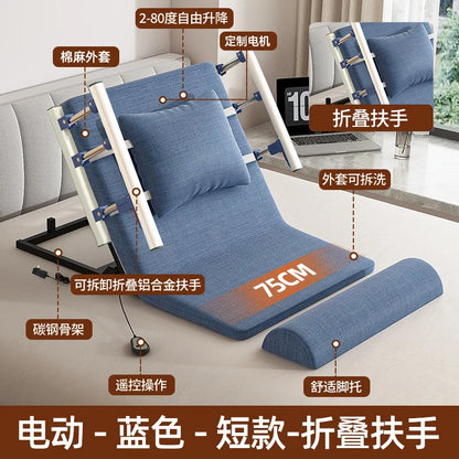 Elderly Electric Adjustable Bed - Home Hospital Use, 5-Position Lift Recliner, Remote Control, Back Massage, USB Charging