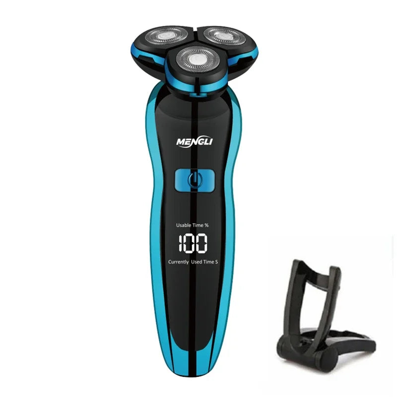 ZOZEN Electric Razor Electric Shaver Body Hair Cutting Shaving Machine for Men Clipper Rotary Beard Trimmer 100% Waterproof