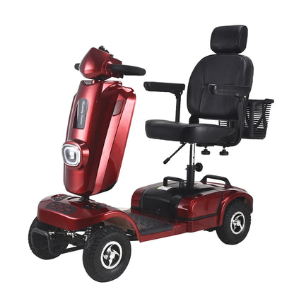 Travel 4 Wheels Elderly Electric Scooter Disabled Handicapped Folding Mobility Scooter For Seniors