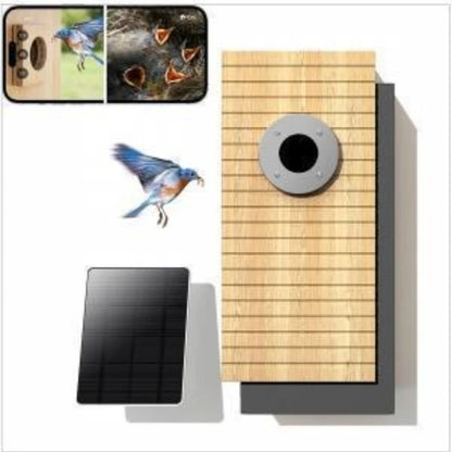 Wooden Pet Bird House Bird Hanging Warm Breeding Box Visual Viewing Outdoor Bird Cage Nest Rest Nurturing Young Cubs Place Box