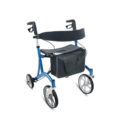 European Style Ultra Lightweight Folding Walker 4 Wheels Shopping Cart Rollator With Seat