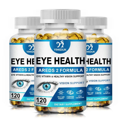 Yimiduk Eye Health Supplement, with Vitamins C & E, for Blood Vessels & Overall Ocular Wellness, Vision Sharpness, Gluten-Free