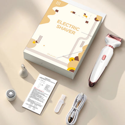 Electric Razor for Women 3 in 1 Lady Shaver Body Hair Trimmer for Armpit Bikini Arm Leg Face Mustache Portable Painless Epilator