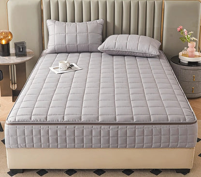 SRETNO 2026 New Upgrade 6-sided Fully Wrapped Fitted Sheet Polyester Cotton Brushed Mattress Protective Cover Zipper Disassembly