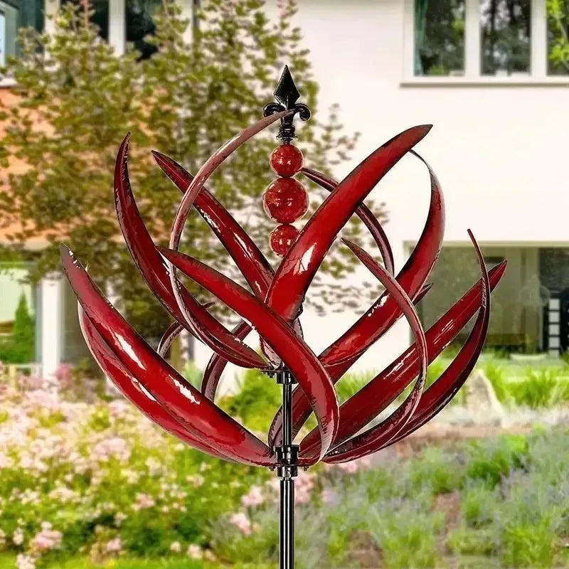 Wind Spinner For Yard Garden Outdoor Large Metal Kinetic Wind Sculptures Yard Lawn Art Outdoor Decor With Stake