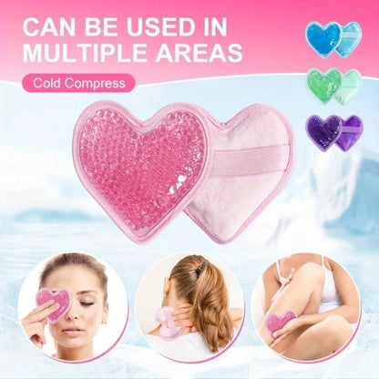 Heart Shaped Ice Pack Hot & Cold Therapy - Reusable Gel Pack for Pain Relief, Swelling, First Aid, Muscle Soreness