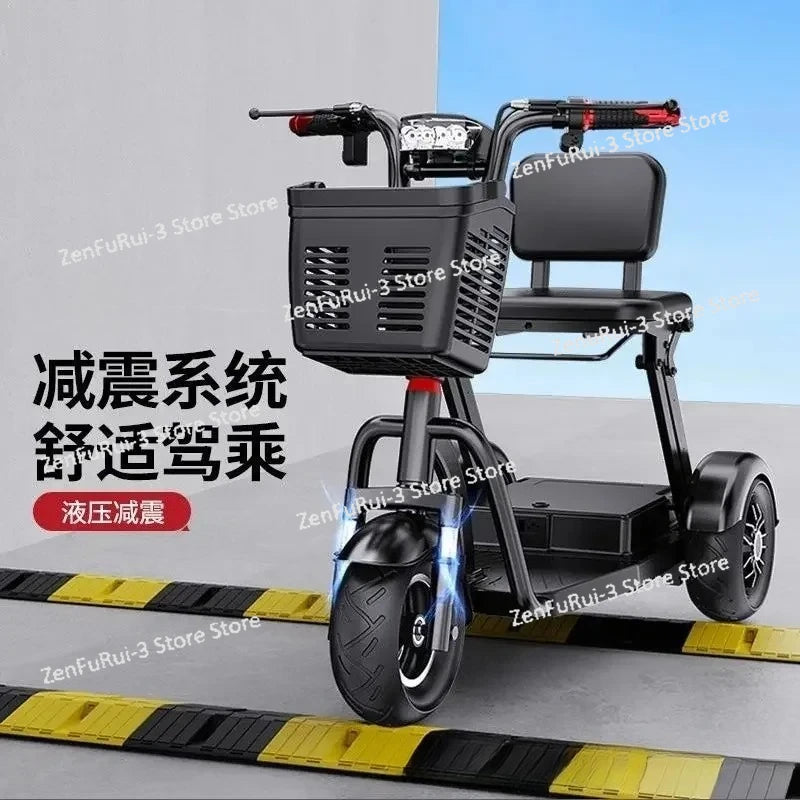 Elderly Scooter Electric Tricycle Battery Car Can Lift Rechargeable Lithium Battery Folding Portable Adult Motorcycle