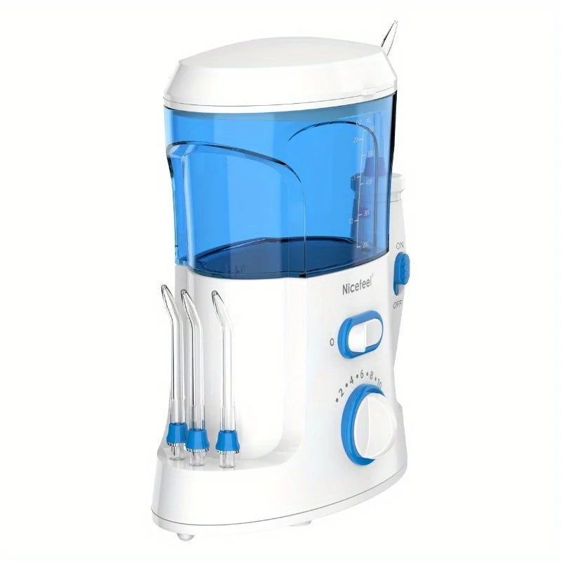 600ml Water Flosser for Braces 10 Pressure Settings LED Display Screen 7 Tips IPX4 Home Oral Irrigator 180 s Clean
