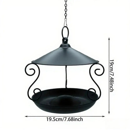 Pet Feeding Supplies Iron Bird Feeder Windproof Rainproof Bird Food Dispenser Hanging Multi-purpose Bird Water Bowl Drinking