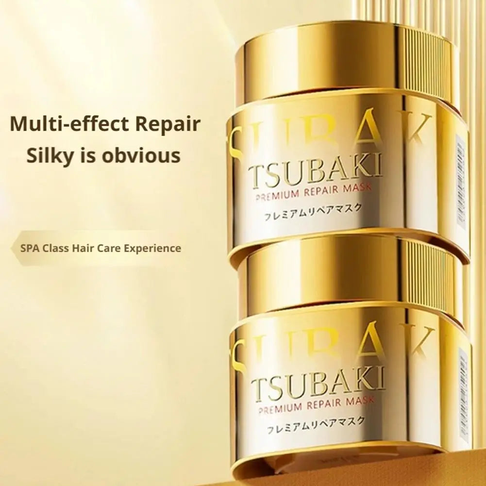 Japanese TSUBAKI Hair Mask 10-second Repair Dry Split Ends Frizzy Permed Dyed Damaged Hair Smooths And Strengthens Hair Roots