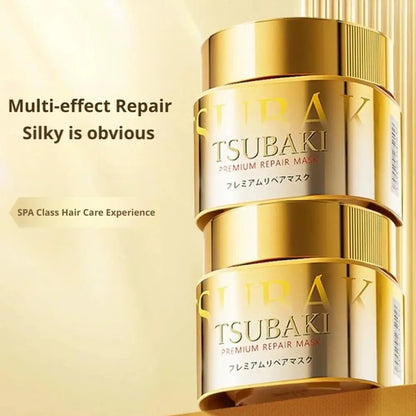 Japanese TSUBAKI Hair Mask 10-second Repair Dry Split Ends Frizzy Permed Dyed Damaged Hair Smooths And Strengthens Hair Roots