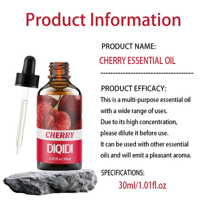 Cherry Home Aromatherapy Essential Oil, Removes Odor, Fresh Air, Diffuser, Humidifier. Fragrance oil. Cherry essential oil