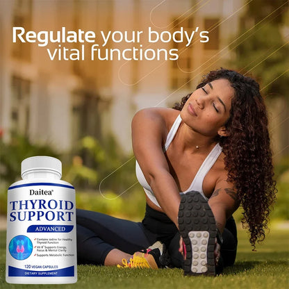 Thyroid Supplement with L-tyrosine, Iodine, Zinc & Selenium - Promotes Memory, Cognitive, Thyroid Health and Metabolism, NON-GMO