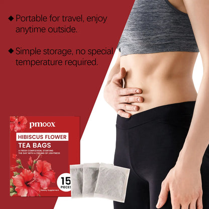 Hibiscus Herbal Refreshing Tea Gentle Care Help Tone and Firm the Body Enhance Body Contours Daily Long-Lasting Care Tea Lazy