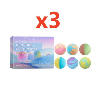 Bath Bomb Lasting Fragrance Aromatherapy Floral Scent Exfoliating Moisture Body Wash Cleansing Spa Salt Ball Bubble Bombs Shower