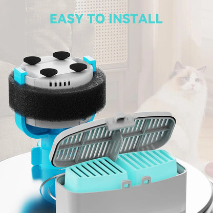 6/12pcs Automatic Water Dispenser Special Filters for 7L Pet Water Feeder Activated Carbon Pet Fountain Filters Set(No Fountain）