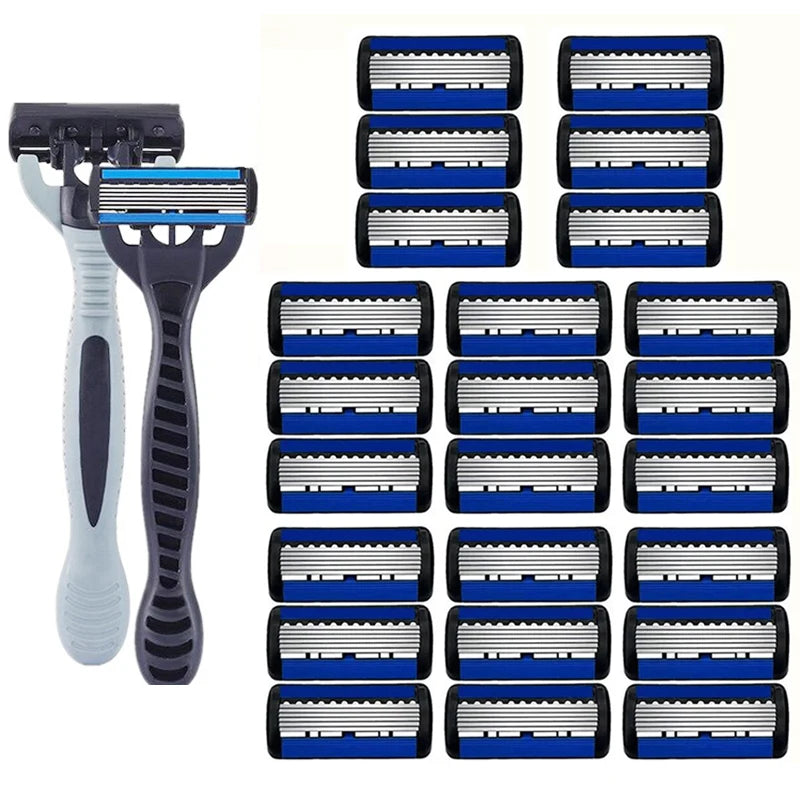Razor Classic 6 Layer Safety Razor for Mens Shaving&Womens Hair Removal Shaving Blades Manual Shaver