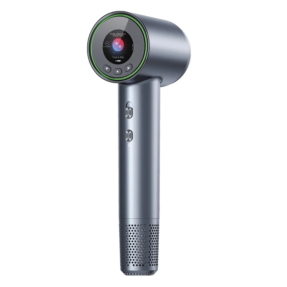 High-Speed Hair Dryer 110000RPM Leafless Negative Ion Hair Care Quick Dry Home Hairdryer 5 Smart Modes HD Screen Hot/Cold Dryer