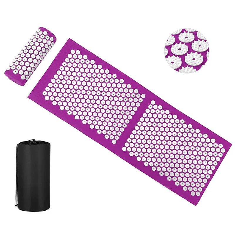 Yoga Acupuncture Pad Acupoint Massage Fitness Pilates Finger Pressure Sponge Foot Massage Pads Stress Relief for Neck Back Pain