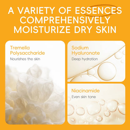 Vitamin C Skincare 5pcs Set Facial Care Brightening Essence Cream Serum Cleanser Toner Eye Cream Moisturizing