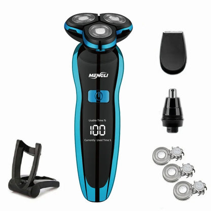 ZOZEN Electric Razor Electric Shaver Body Hair Cutting Shaving Machine for Men Clipper Rotary Beard Trimmer 100% Waterproof