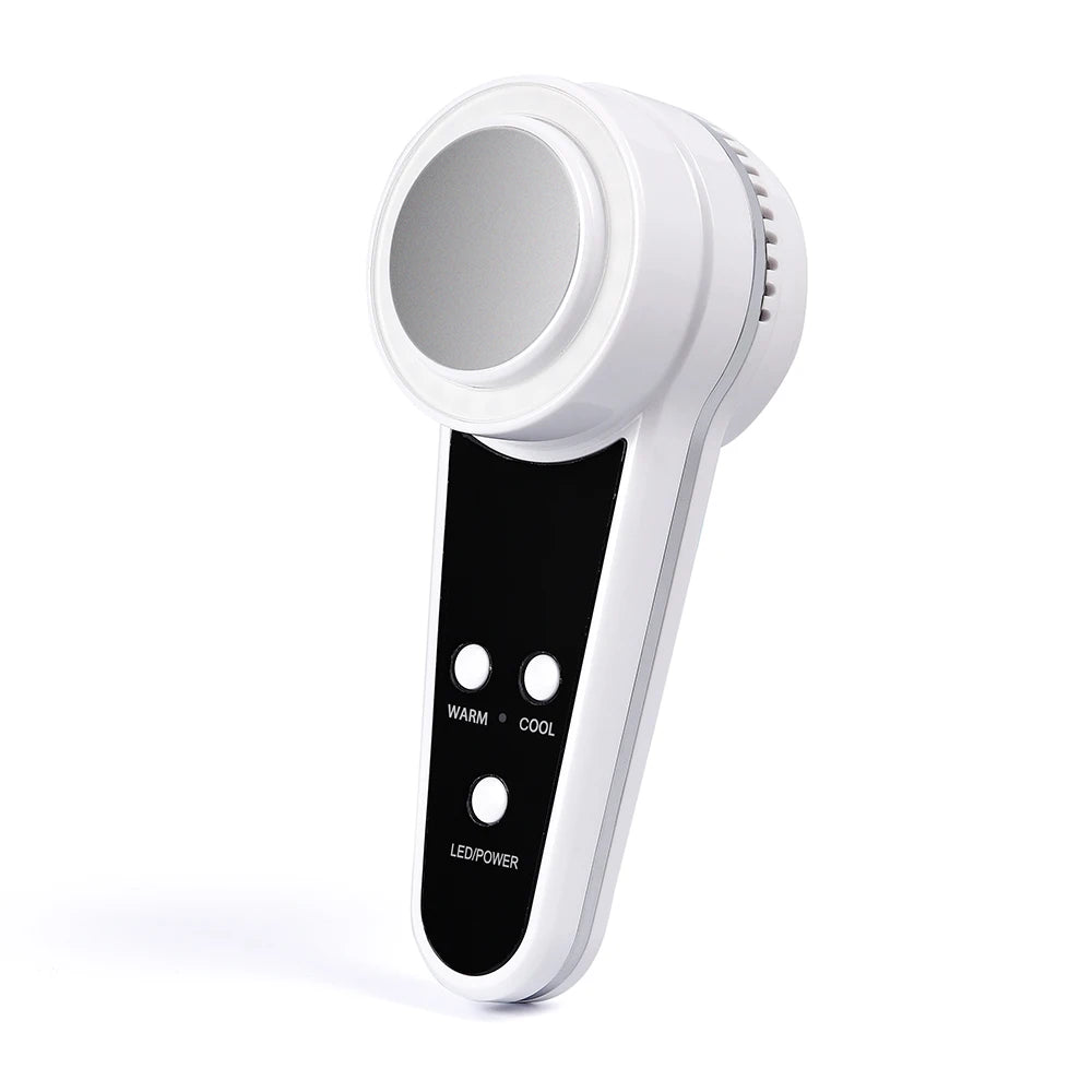 3 Colors LED Photon Therapy Hot Cold Hammer Cryotherapy Calm skin Warm Ice Heating Facial Machine Skin Lifting Tighten Device