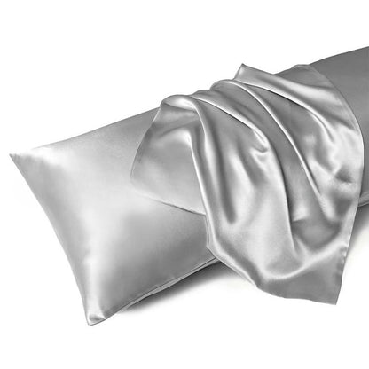 1 Pair Satin Pillowcase - Anti-Allergy Breathable Bedding Polyester Satin with Envelope Closure Machine Washable & Skin-Friendly