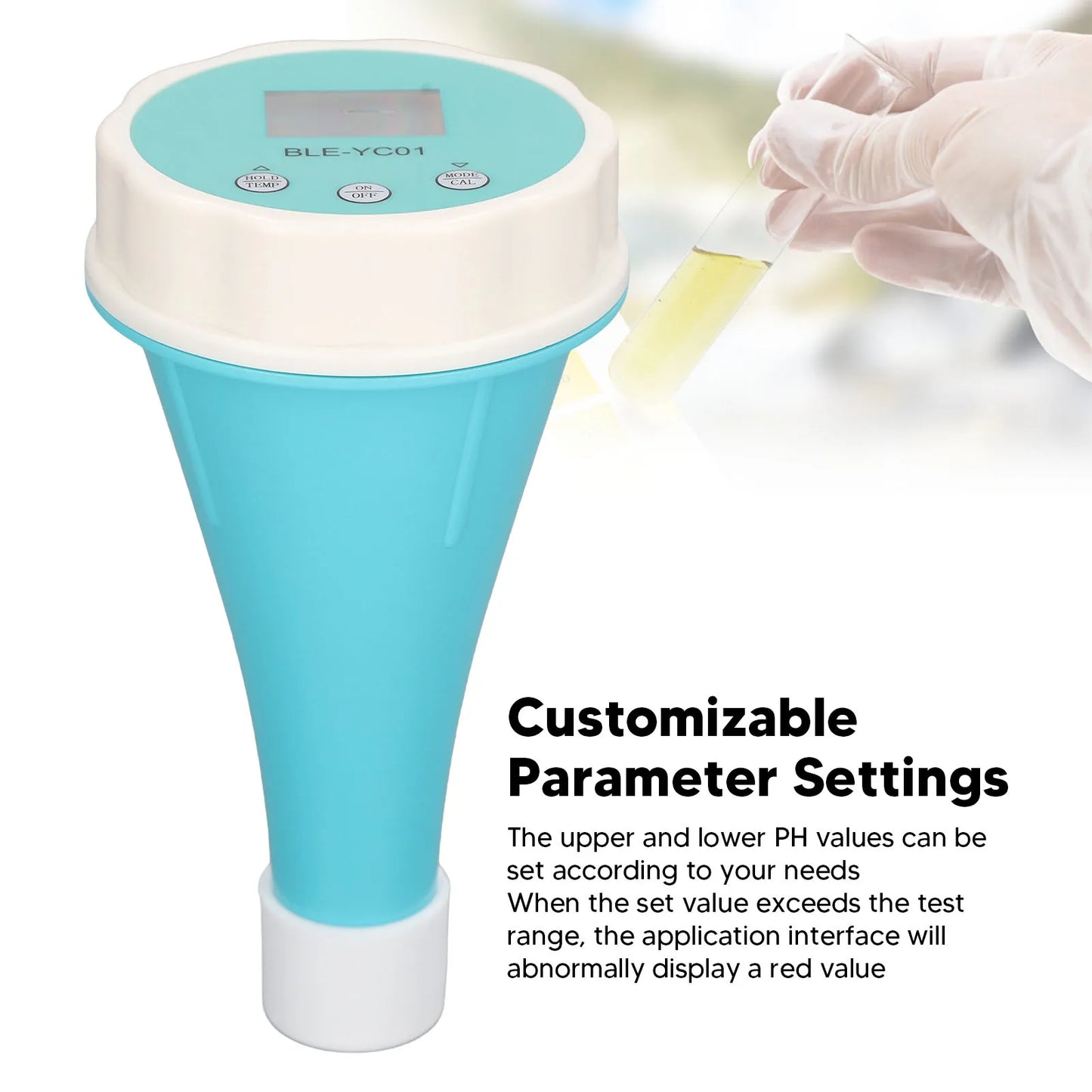 Bluetooth Pool Monitor  CL EC  ORP Temperature 6 in 1 Smart Pool Water Quality Tester Bluetooth Pool Monitor Smart  Meter