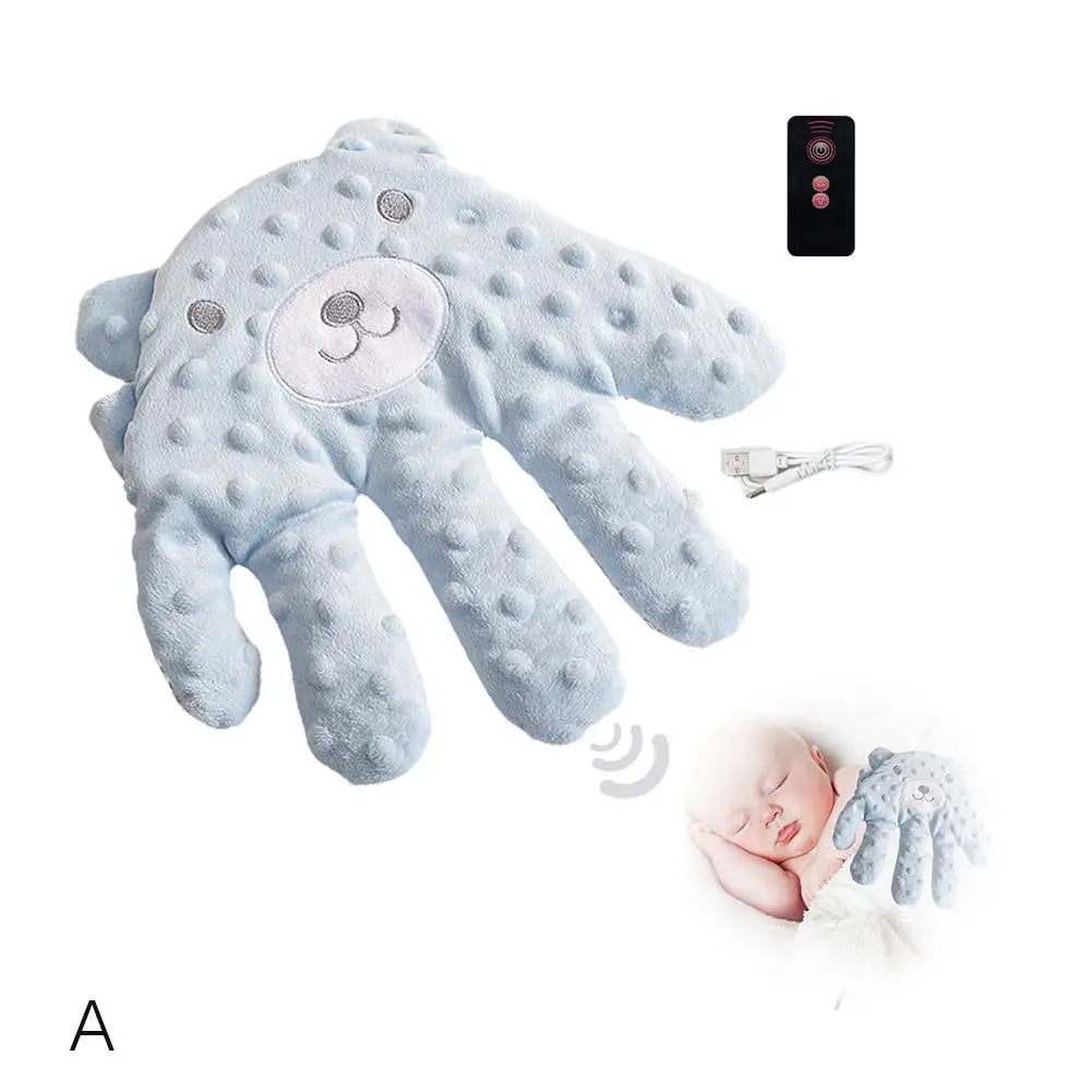Soothing Baby Sleep Aid Pillow Automatically Slaps Plush Palm To Coax Sleep Artifact Anti-fright Comfortable Electric  Safety