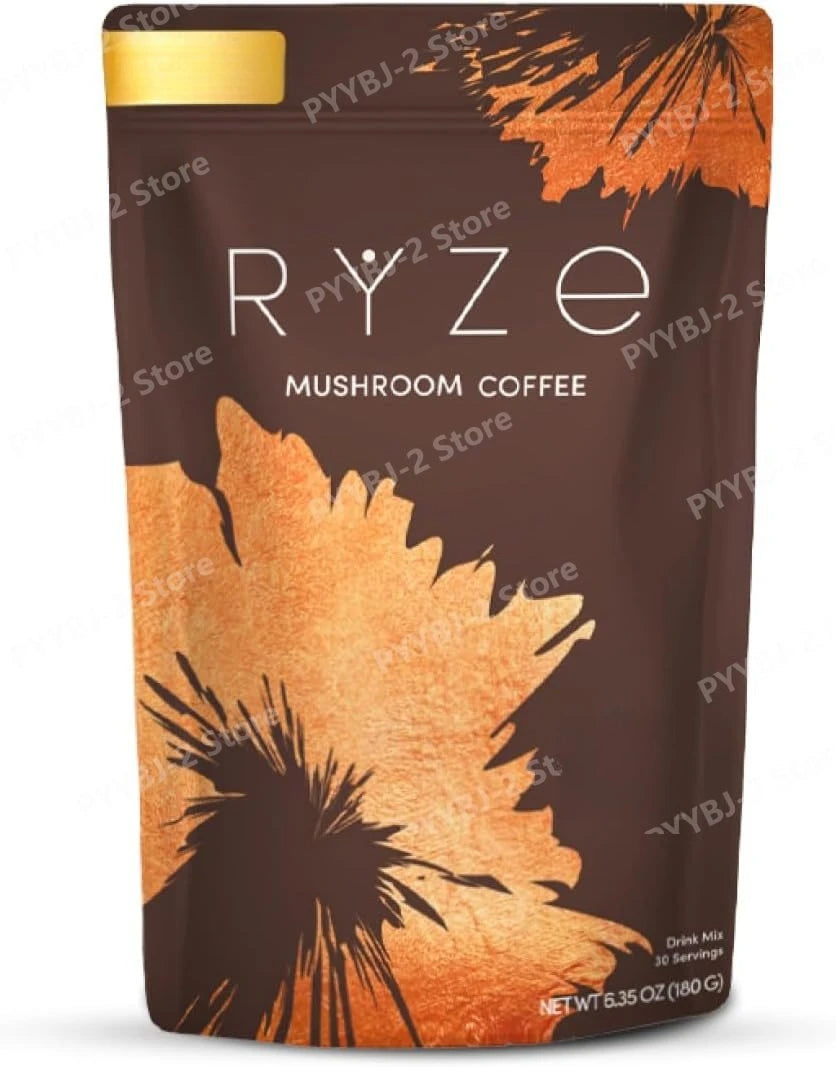 Organic Mushroom Coffee Powder Contain 6 Types Adaptogenic Mushrooms Extract MCT Oil Brewing Use Smooth Daily Beverage Support