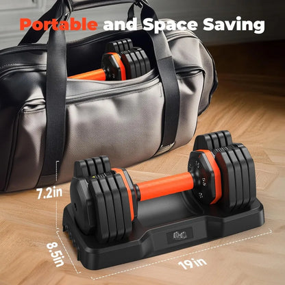 Adjustable Dumbbell Set of 2, 110LB/50LB Weights Dumbbell Set for Home Gym Exercise & Fitness, Fast Change Weights, Customized