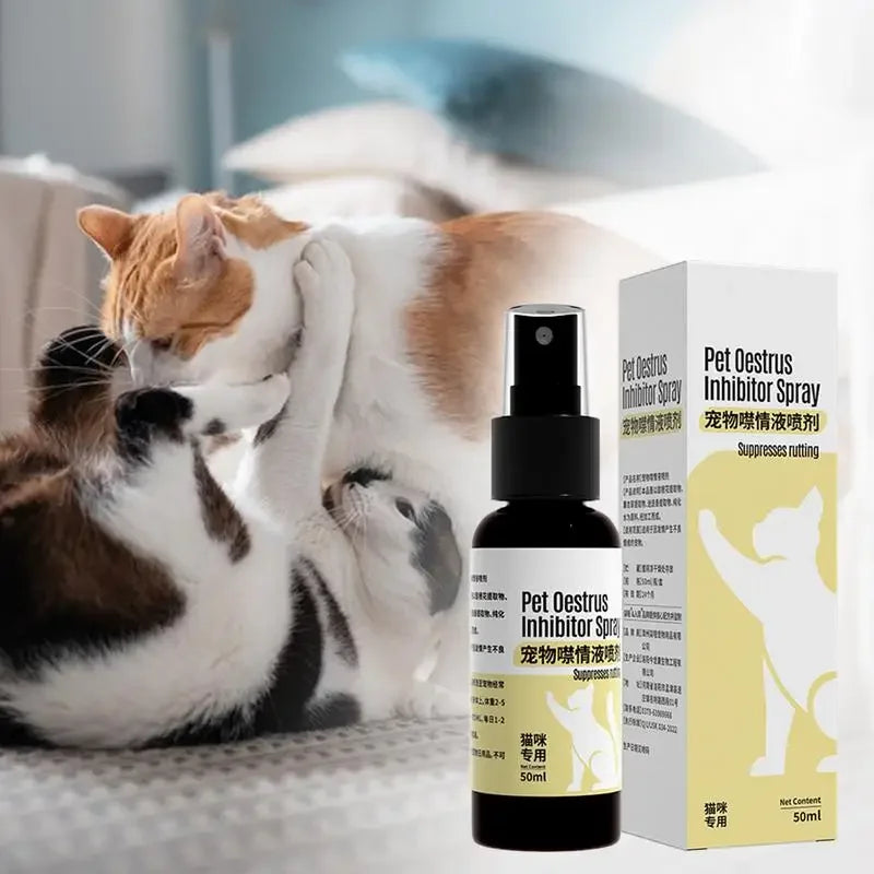 50ml Cat Calming Pheromones Quickly Relieve Stress Spray Calming Cat Mist Reduces Scratching Furniture Pee for Travel Vet