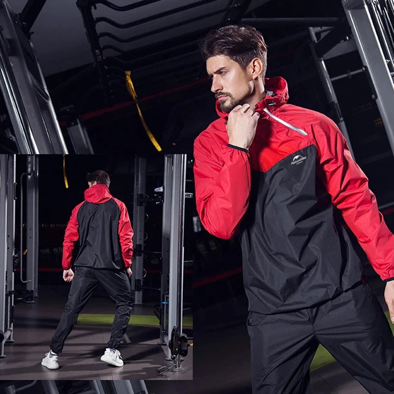 Naturehike Outdoors Gym Set Men Full Body Sweating Sportswear Women Boxing Running Training Fitness Weight Loss Unisex Tracksuit