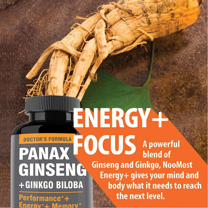 Male Enhancement Supplements - Increase Energy, Endurance and Performance with Vitality, Natural Ginseng + Ginkgo Biloba