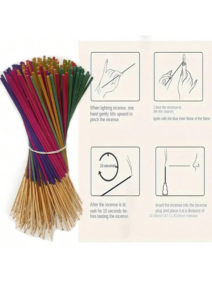 6 Sets of about 126 High-Quality Aromatherapy Sticks - Including Shrubs, Lavender, Lemongrass, Dragon's Blood, Rose, Jasmine, Ch