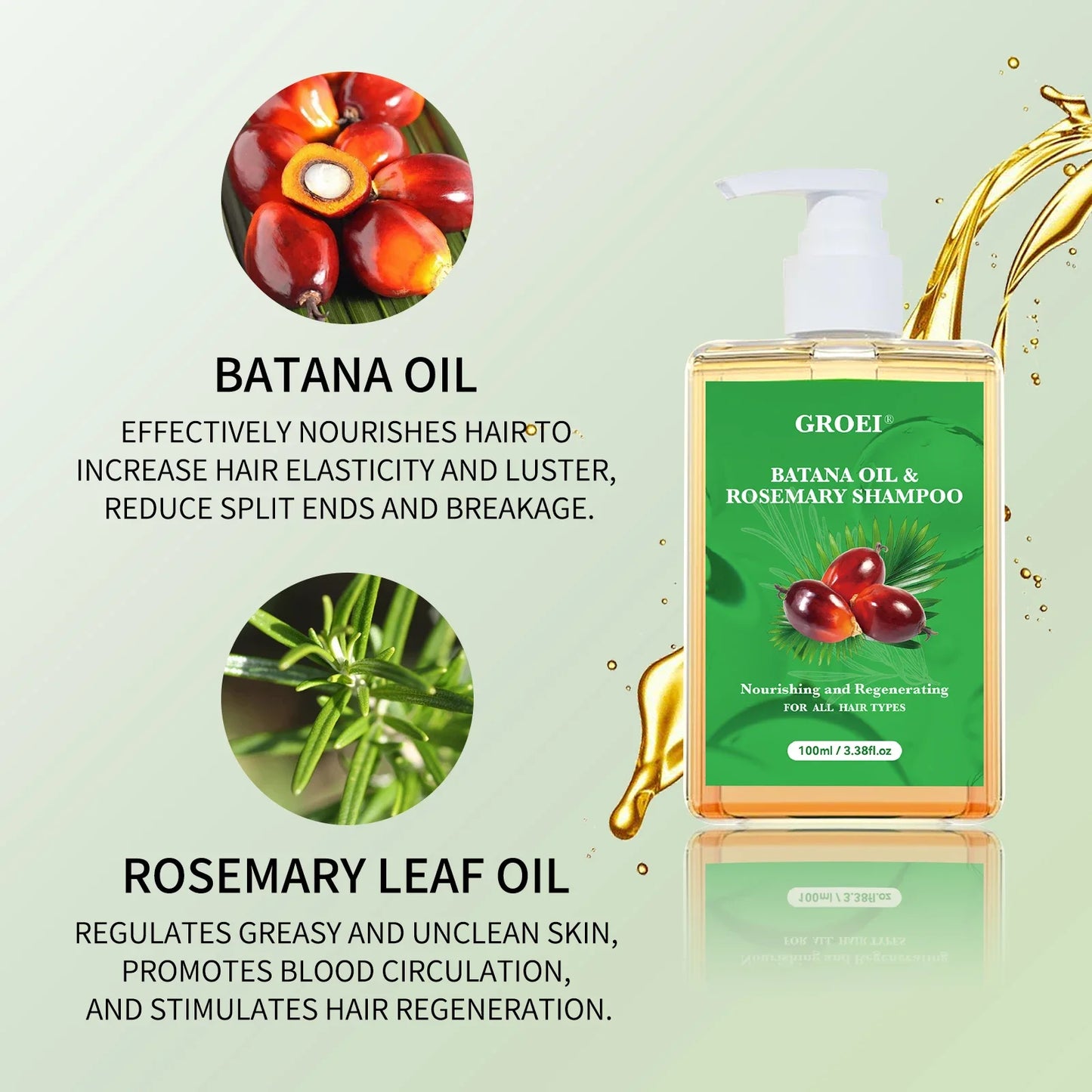 Batana Shampoo. A 100ml treatment that soothes your scalp, reduces hair loss, and encourages natural hair regeneration