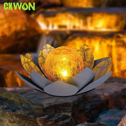 Solar Garden Lights Outdoor Waterproof LED Lotus Sunlight Yard Patio Lawn Path Driveway Decor Landscape Lights Garden Decoration