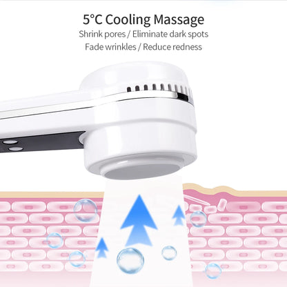 3 Colors LED Photon Therapy Hot Cold Hammer Cryotherapy Calm skin Warm Ice Heating Facial Machine Skin Lifting Tighten Device