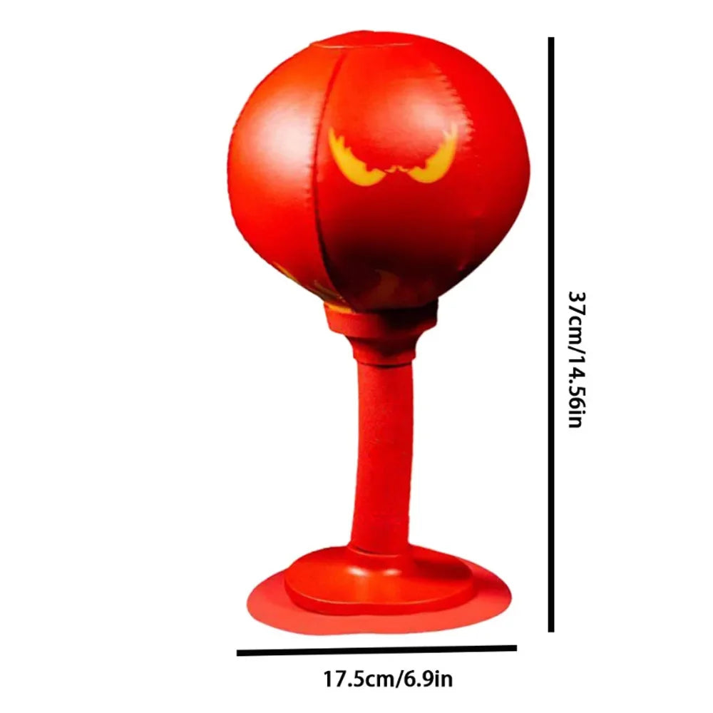 Stress Reliever Punching Bag Toy Boxing Bag With Suction Cup Tabletop Punching Bag with Inflator Fun Punch Rage Bag Table