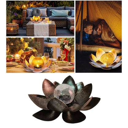 Solar Garden Lights Outdoor Waterproof LED Lotus Sunlight Yard Patio Lawn Path Driveway Decor Landscape Lights Garden Decoration