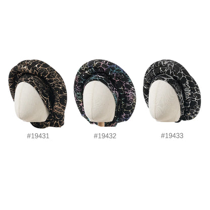 Bonnet For Women Cap Turban Folded Bud Exquisite Headscarf Casual Comfortable Fashion Versatile Warm Cross Hat Edge Wrinkle Lace