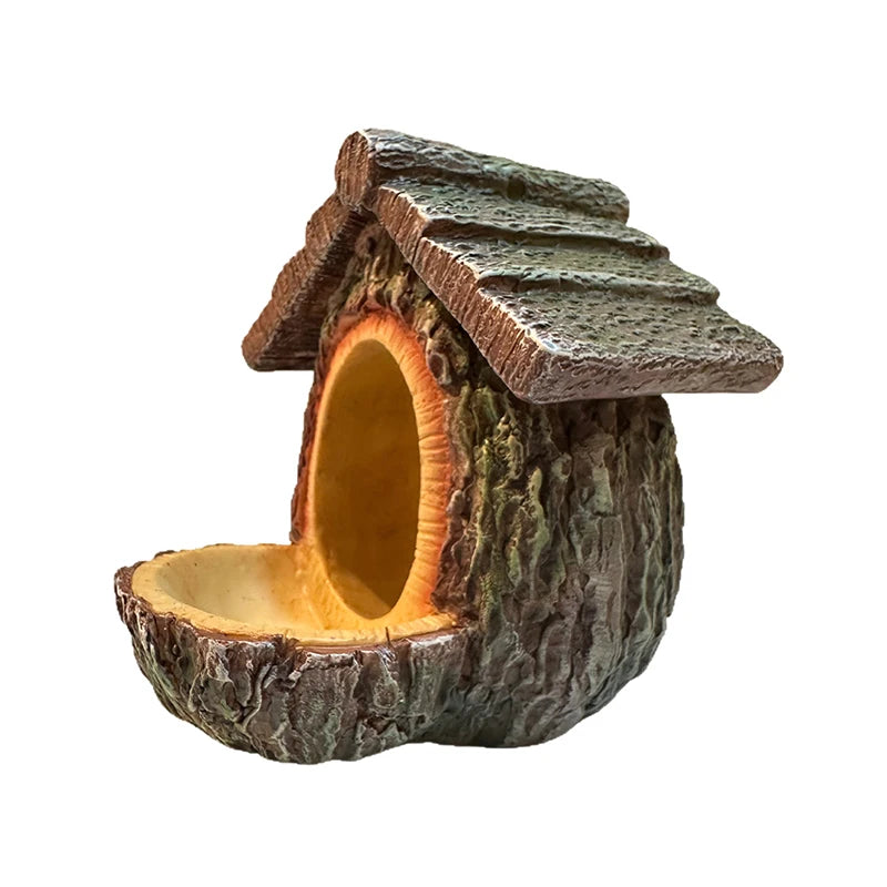 ♥Natural Bark Bird House – Weatherproof Hanging Bird Nest Feeder for Wild Birds & Garden Decoration