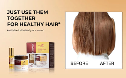 Karseell Collagen Hair Mask 500ml 16.9 fl.oz + Argan Oil Hair Serum 50ml 1.69 fl.oz